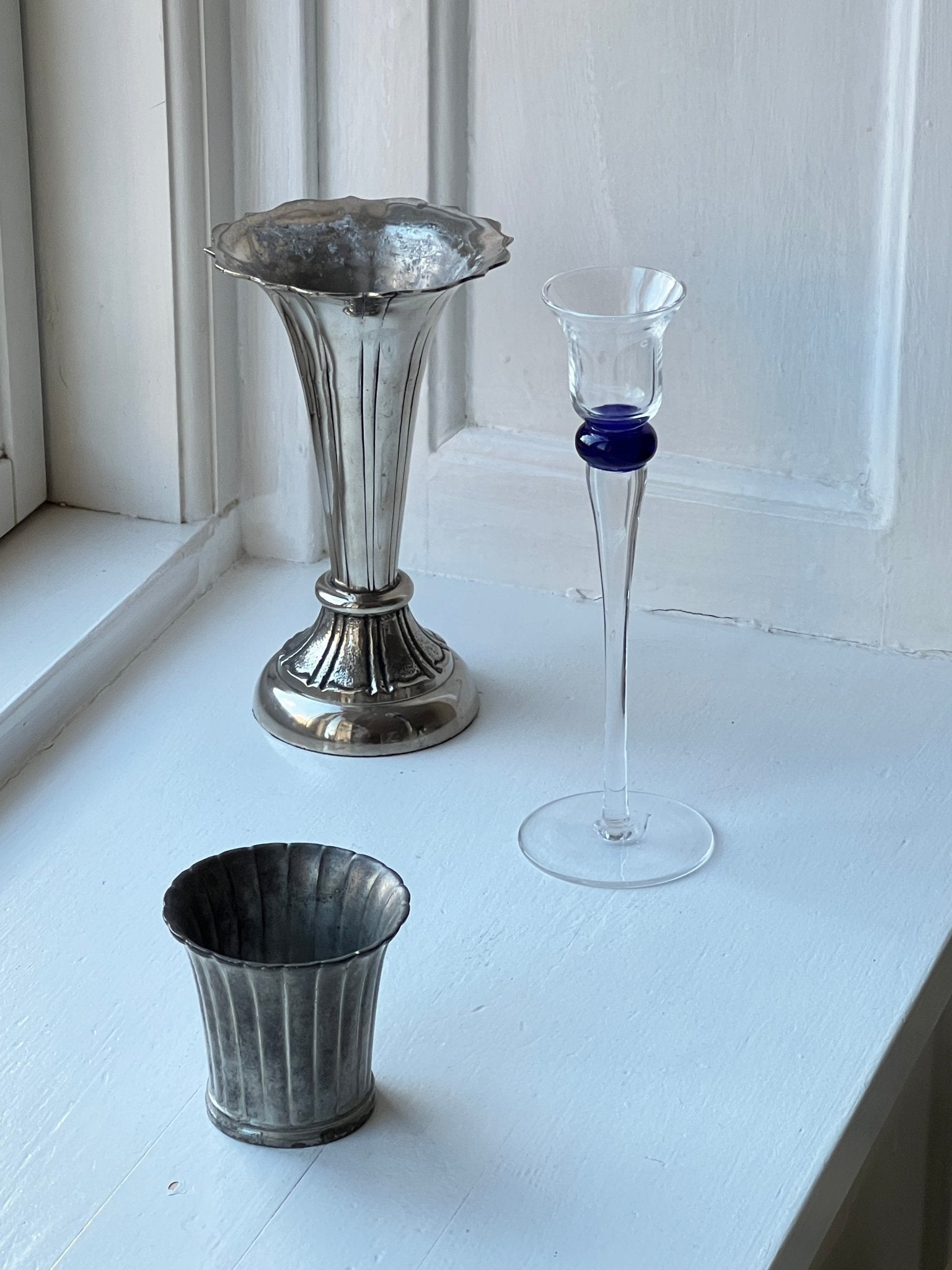 Glass candlestick - NEROLI