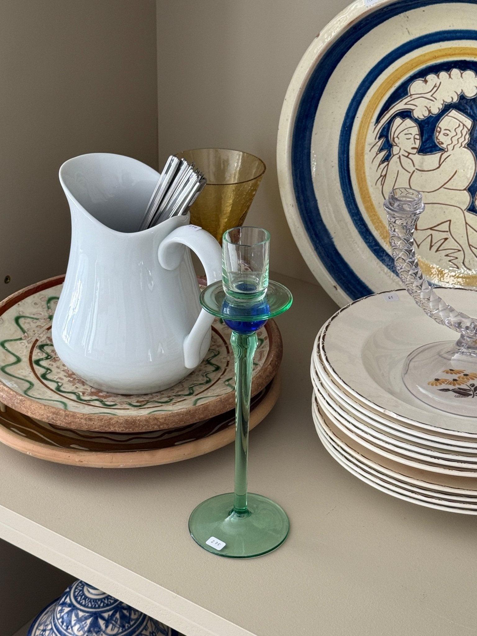 Glass candlestick - NEROLI