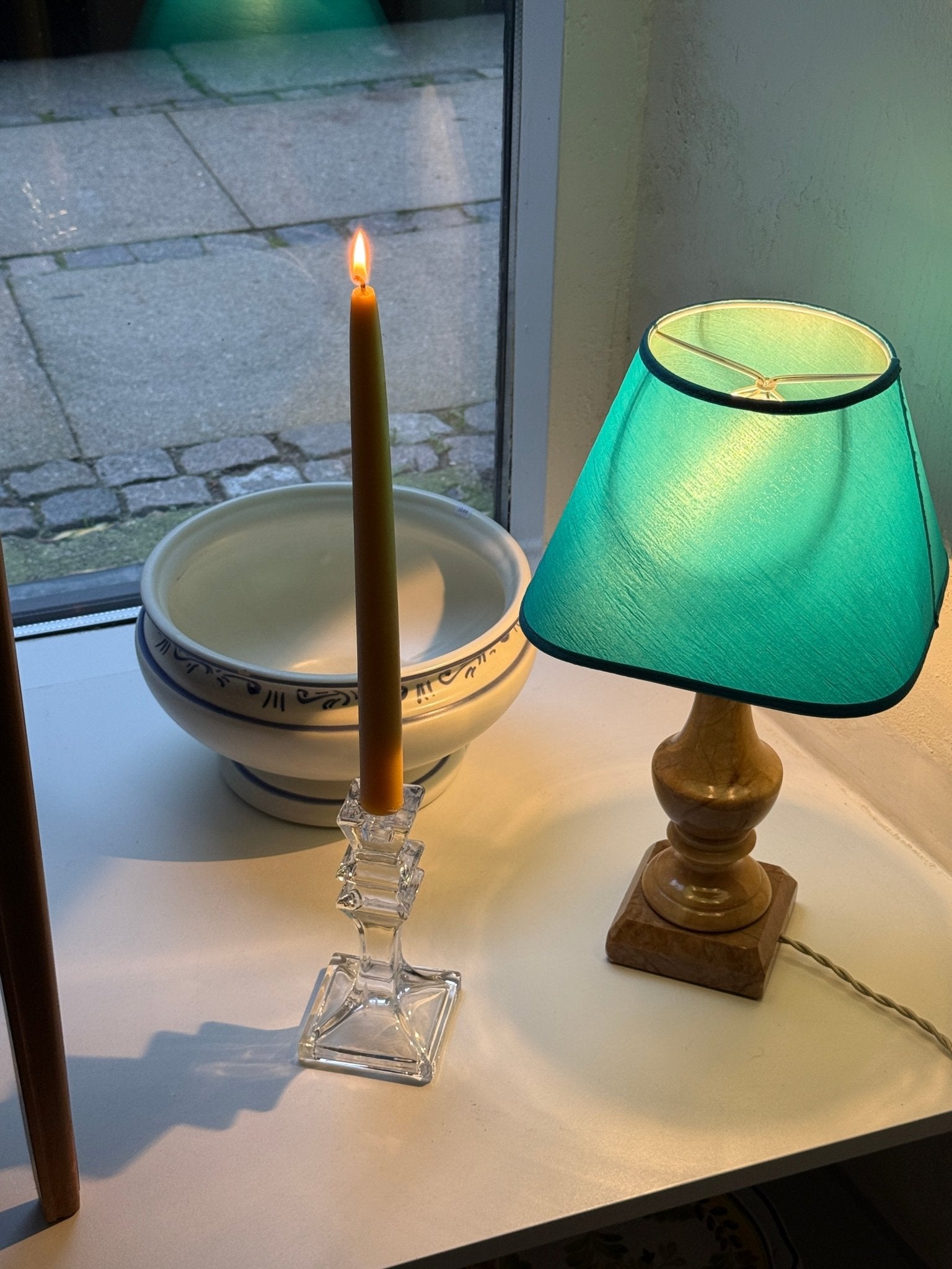 Glass candlestick - NEROLI