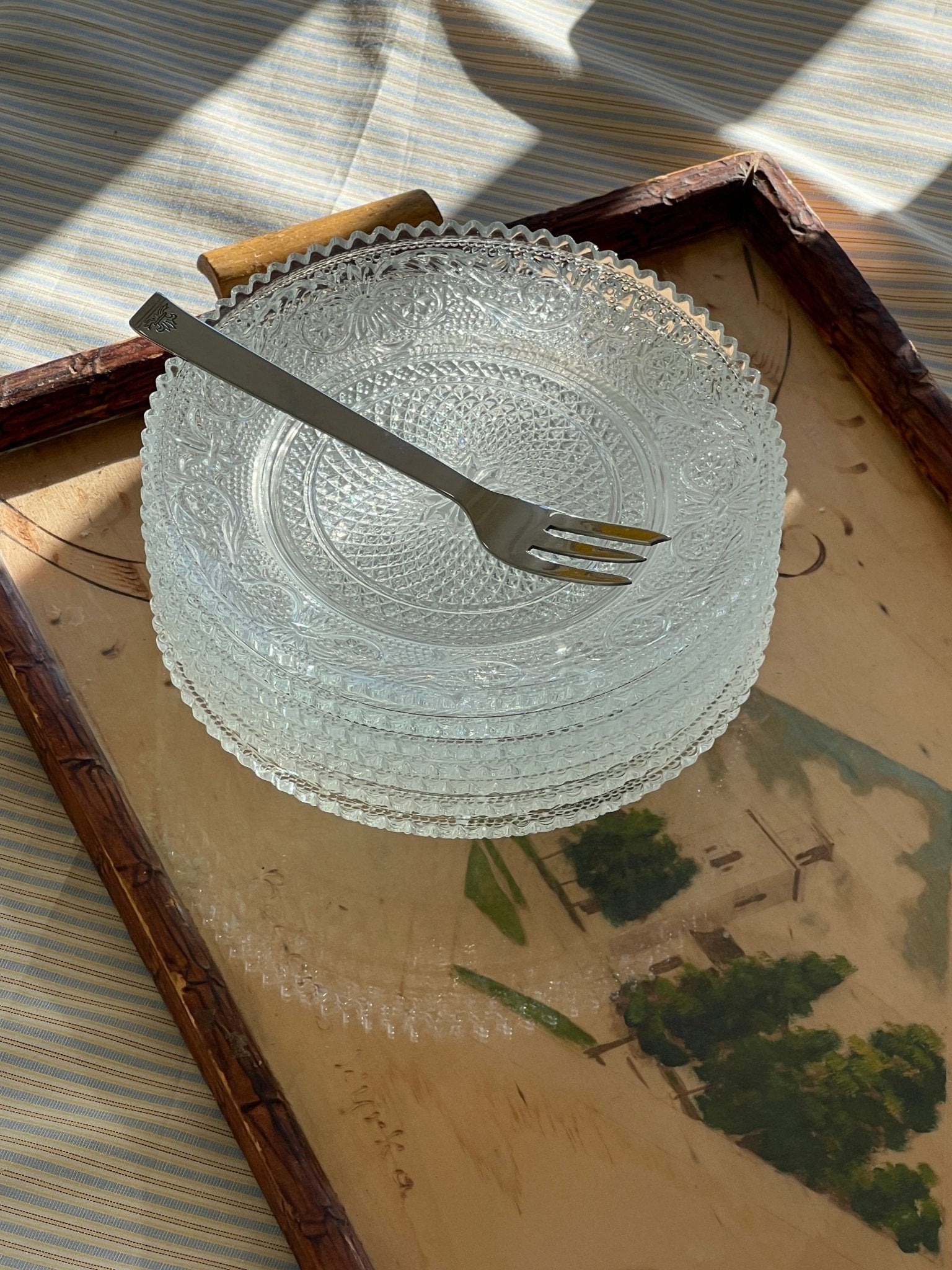 Glass side plates (7 pcs) - NEROLI