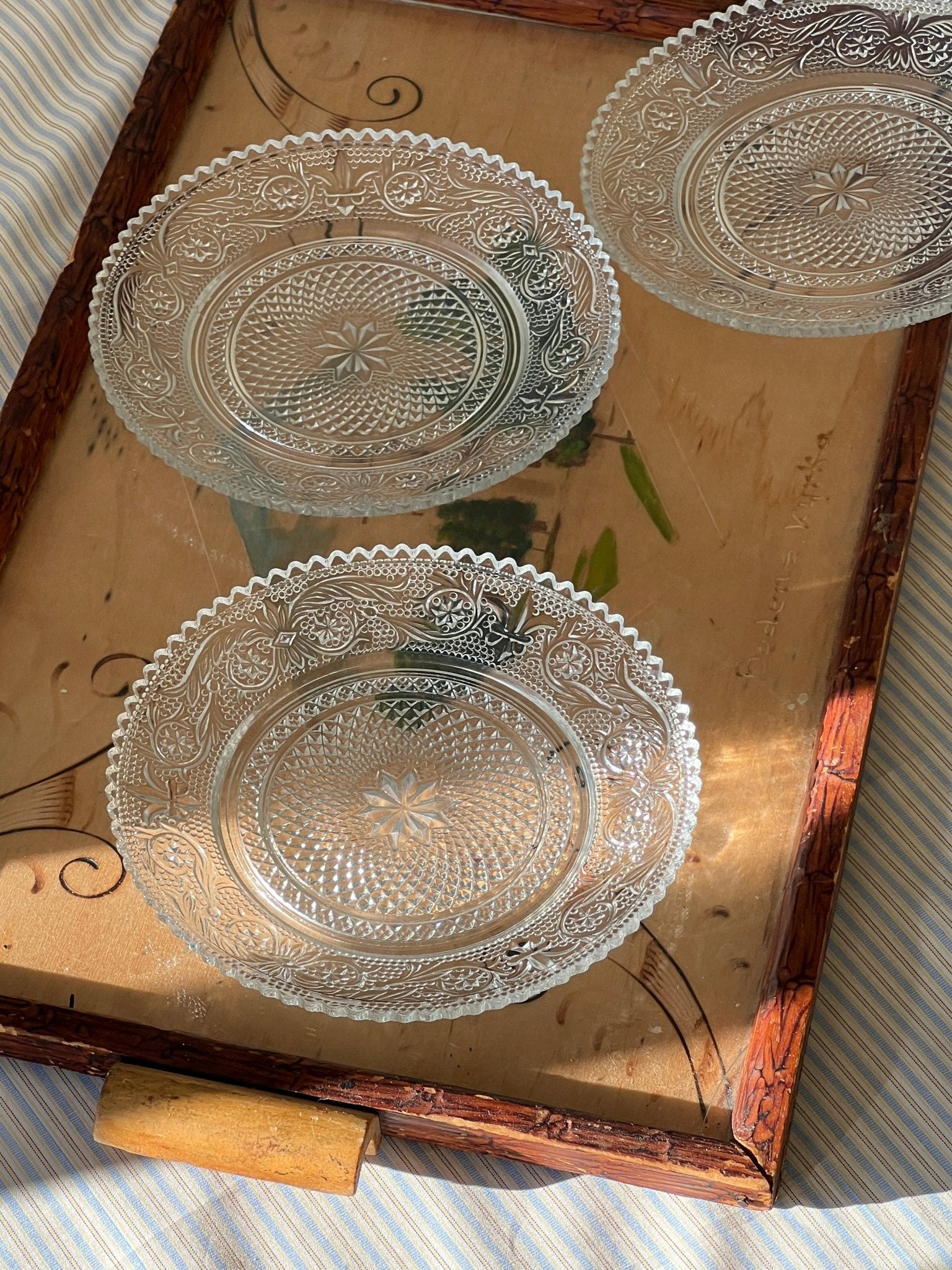 Glass side plates (7 pcs) - NEROLI