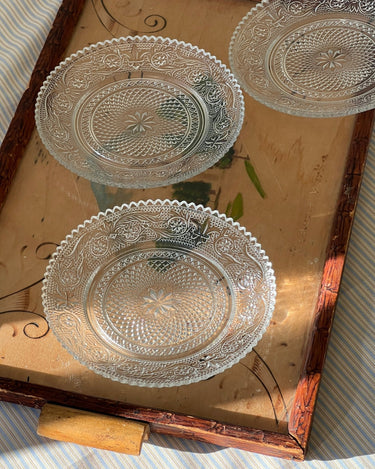 Glass side plates (7 pcs) - NEROLI
