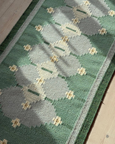 Green flatweave rug - NEROLI