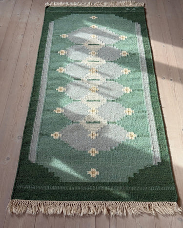 Green flatweave rug - NEROLI