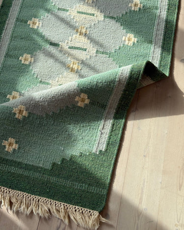 Green flatweave rug - NEROLI