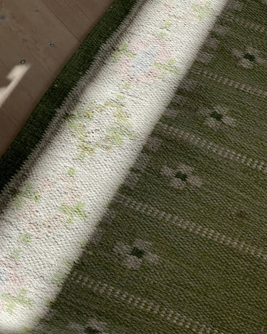 Green flatweave runner - NEROLI