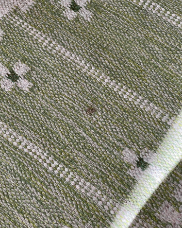 Green flatweave runner - NEROLI
