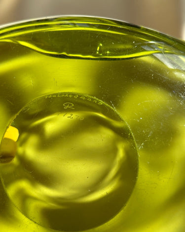 Green glass bowl - NEROLI