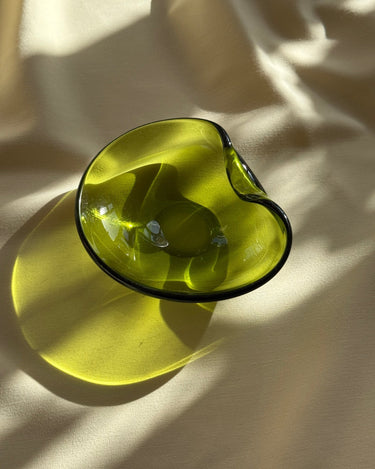 Green glass bowl - NEROLI