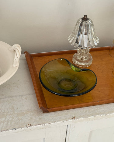 Green glass bowl - NEROLI