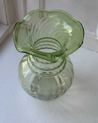 Green glass vase - NEROLI