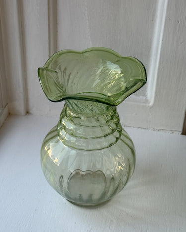 Green glass vase - NEROLI
