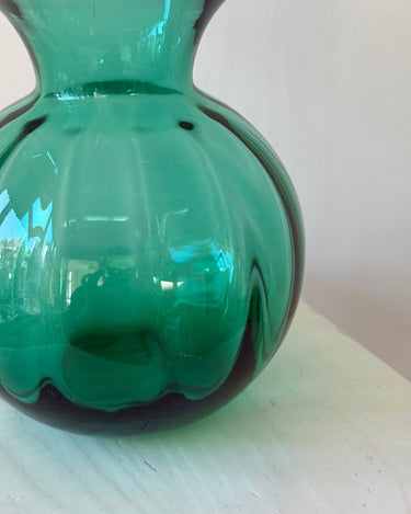 Green glass vase - NEROLI