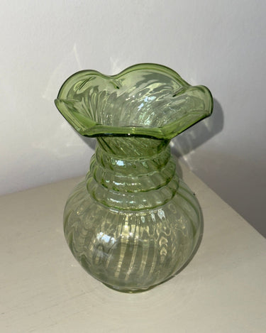 Green glass vase - NEROLI