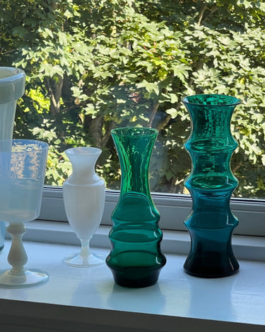 Green glass vase - NEROLI