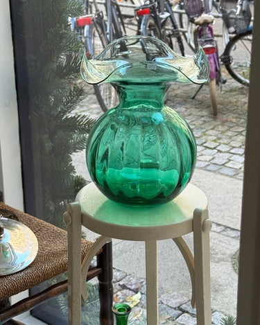 Green glass vase - NEROLI