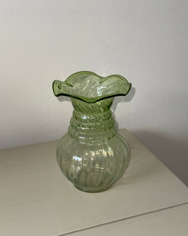 Green glass vase - NEROLI