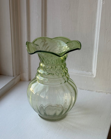 Green glass vase - NEROLI