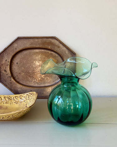 Green glass vase - NEROLI