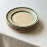 Green stripe dinner plates (10 pcs) - NEROLI