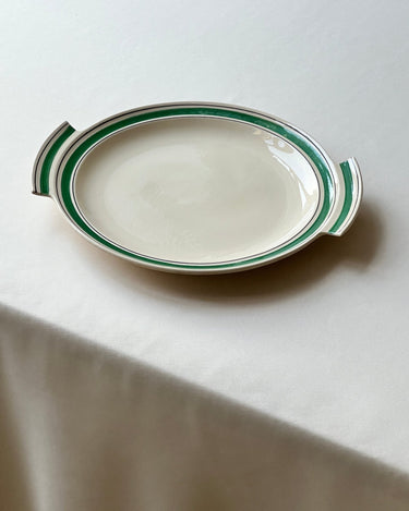 Green stripe dish - NEROLI