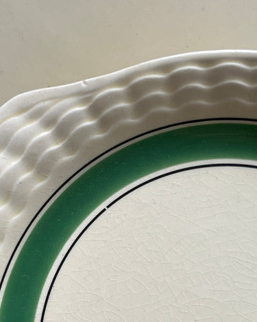 Green stripe dish - NEROLI