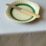 Green stripe dish - NEROLI