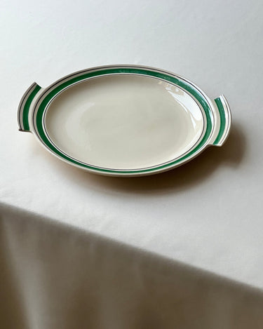 Green stripe dish - NEROLI