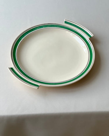 Green stripe dish - NEROLI