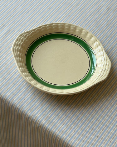 Green stripe dish - NEROLI