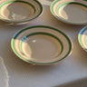 Green stripe pasta plates (11 pcs) - NEROLI