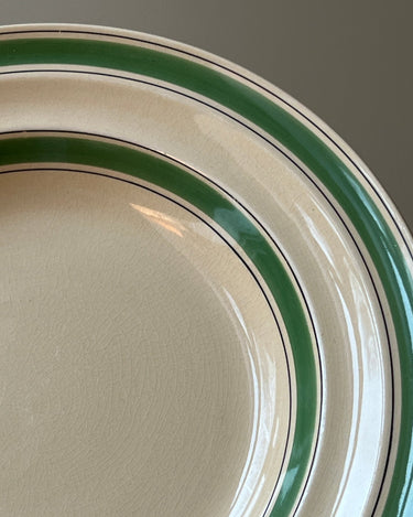 Green stripe pasta plates (11 pcs) - NEROLI