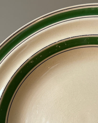 Green stripe pasta plates (11 pcs) - NEROLI