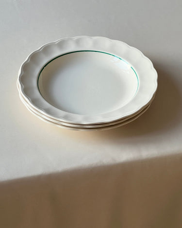 Green stripe pasta plates (3 pcs) - NEROLI