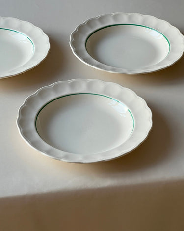 Green stripe pasta plates (3 pcs) - NEROLI