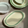 Green stripe platter - NEROLI