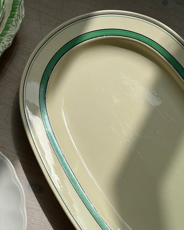 Green stripe platter - NEROLI