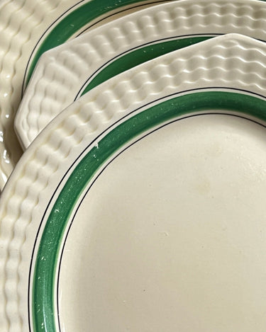 Green stripe platter - NEROLI