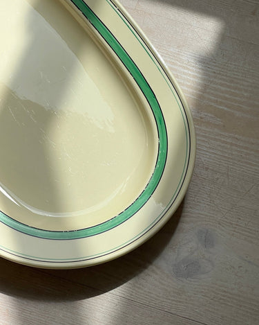 Green stripe platter - NEROLI