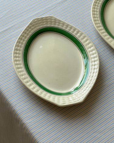 Green stripe platter - NEROLI