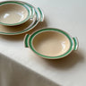 Green stripe serving bowls - NEROLI