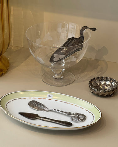 Green striped dish - NEROLI