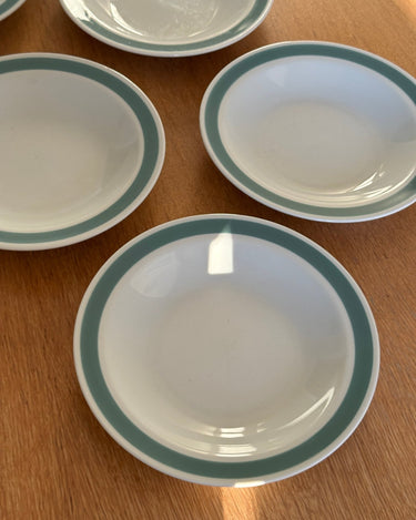 Green striped pasta plates (15 pcs) - NEROLI
