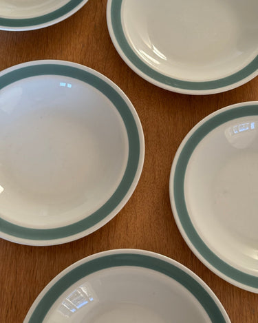 Green striped pasta plates (15 pcs) - NEROLI