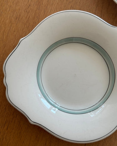 Green striped platter - NEROLI