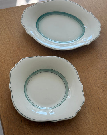 Green striped platter - NEROLI