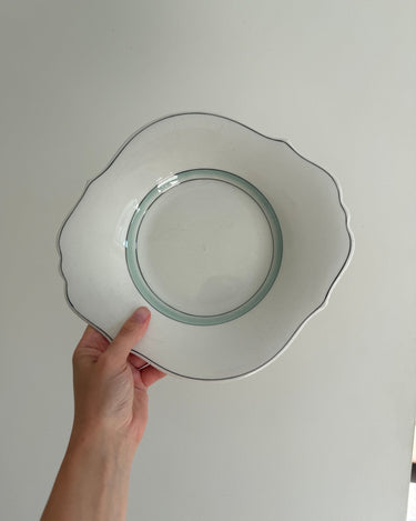 Green striped platter - NEROLI