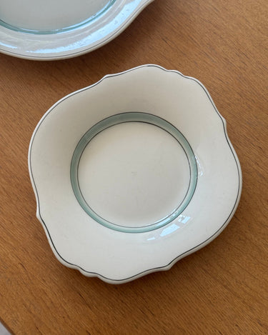 Green striped platter - NEROLI