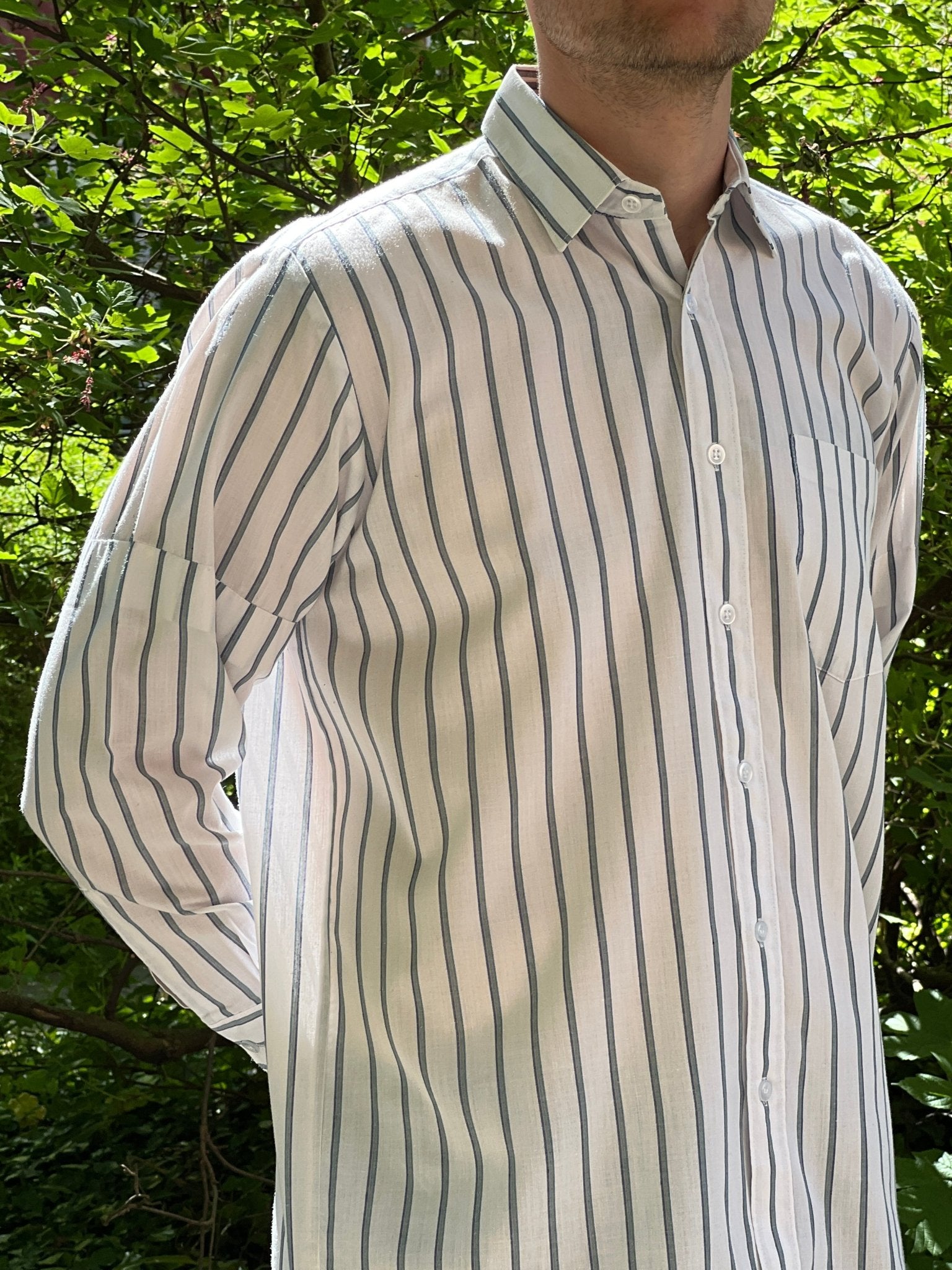 Green striped shirt - NEROLI