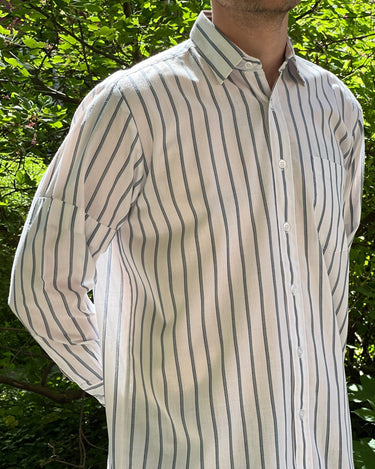 Green striped shirt - NEROLI